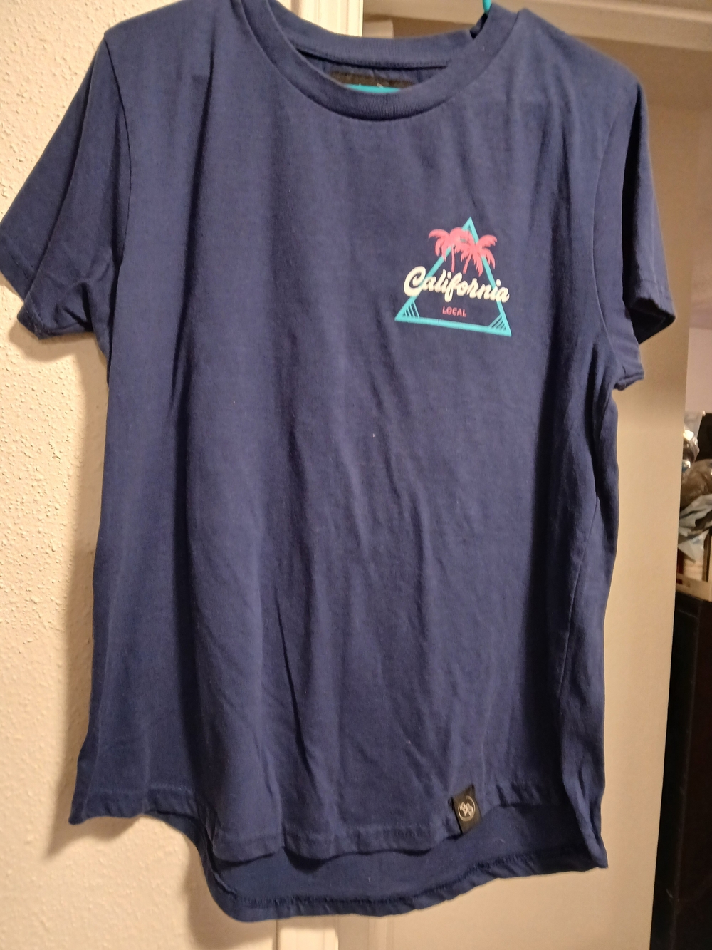 Brooklyn Standard Navy California Palm Graphic T‑Shirt